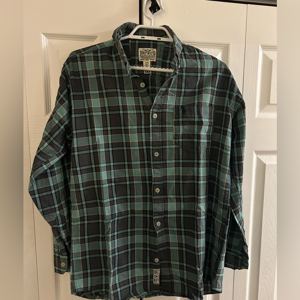Men's Green Plaid Shirt